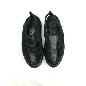 P shock absorbent 6.5 sling back black slip on sho